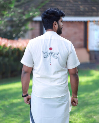 MENS HALF SLEEVE SHIRT CHINESE COLLAR