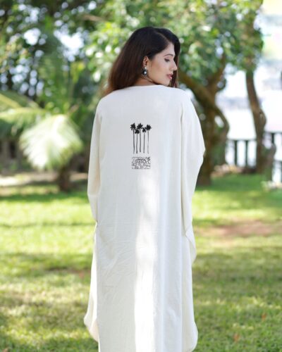 COTTON COMFY KAFTAN WITH COCONUT PALM PRINT - Image 2