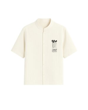 MENS HALF SLEEVE SHIRT WITH COCONUT PALM PRINT