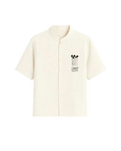 MENS HALF SLEEVE SHIRT WITH COCONUT PALM PRINT