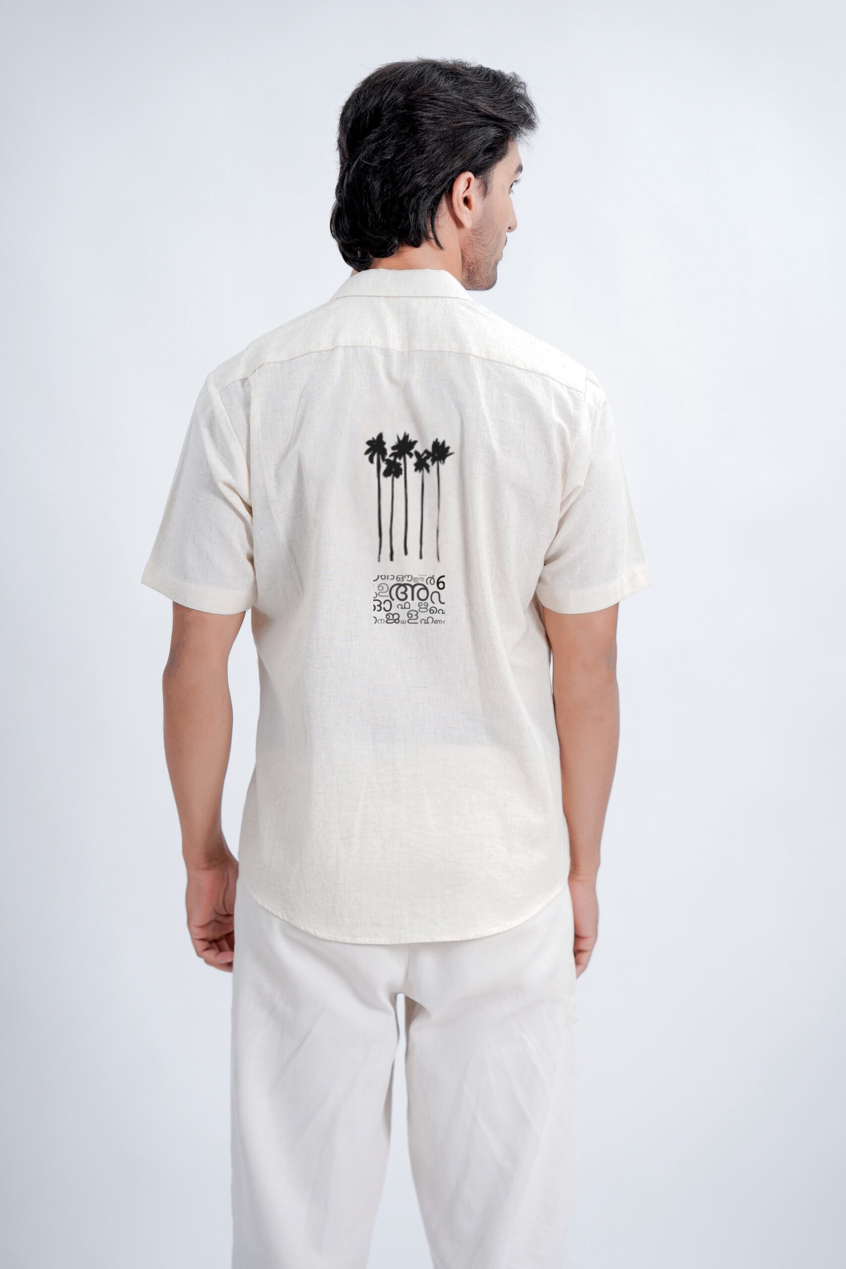 LINEN COTTON SHIRT WITH PRINT