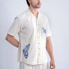 mens handloom cotton shirt with BUTTERFLY PRINT