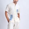 LINEN COTTON SHIRT WITH PRINT