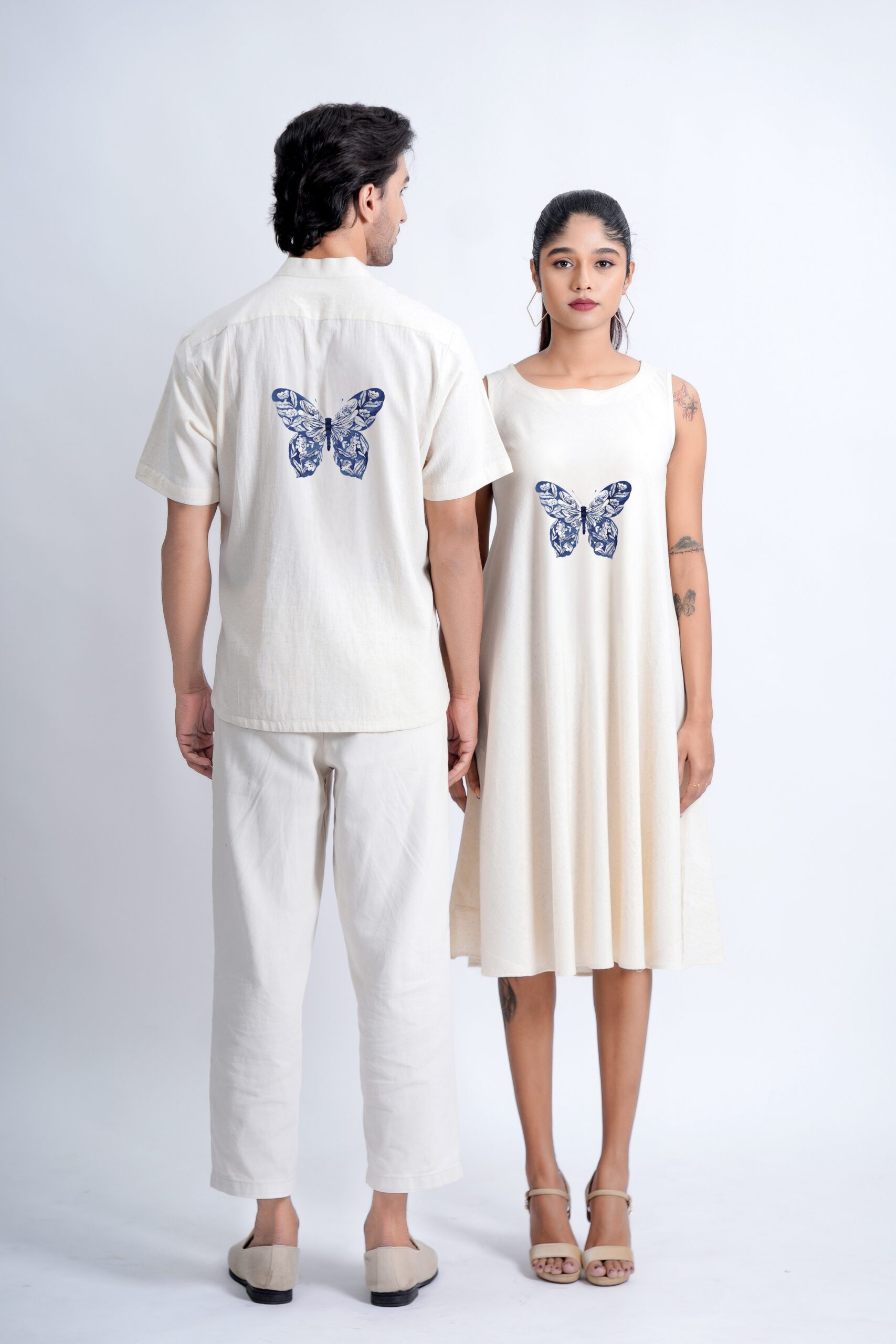 UNIK TOGETHER WEAR INDIGO BUTTERFLY  MOTIF