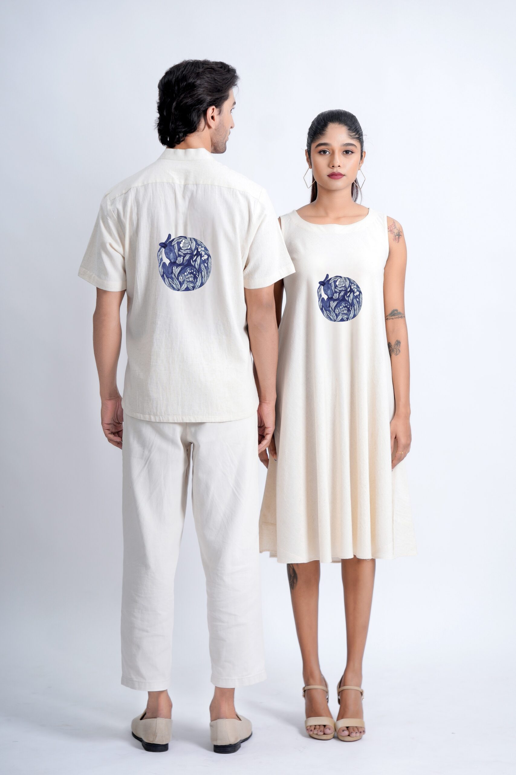 UNIK TOGETHER WEAR INDIGO CAT MOTIF